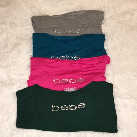 Tops - Bundle 4 New Bebe bling tops sz.3x